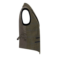 TPSTZ71 - Vestă de damă din tweed verde măsliniu