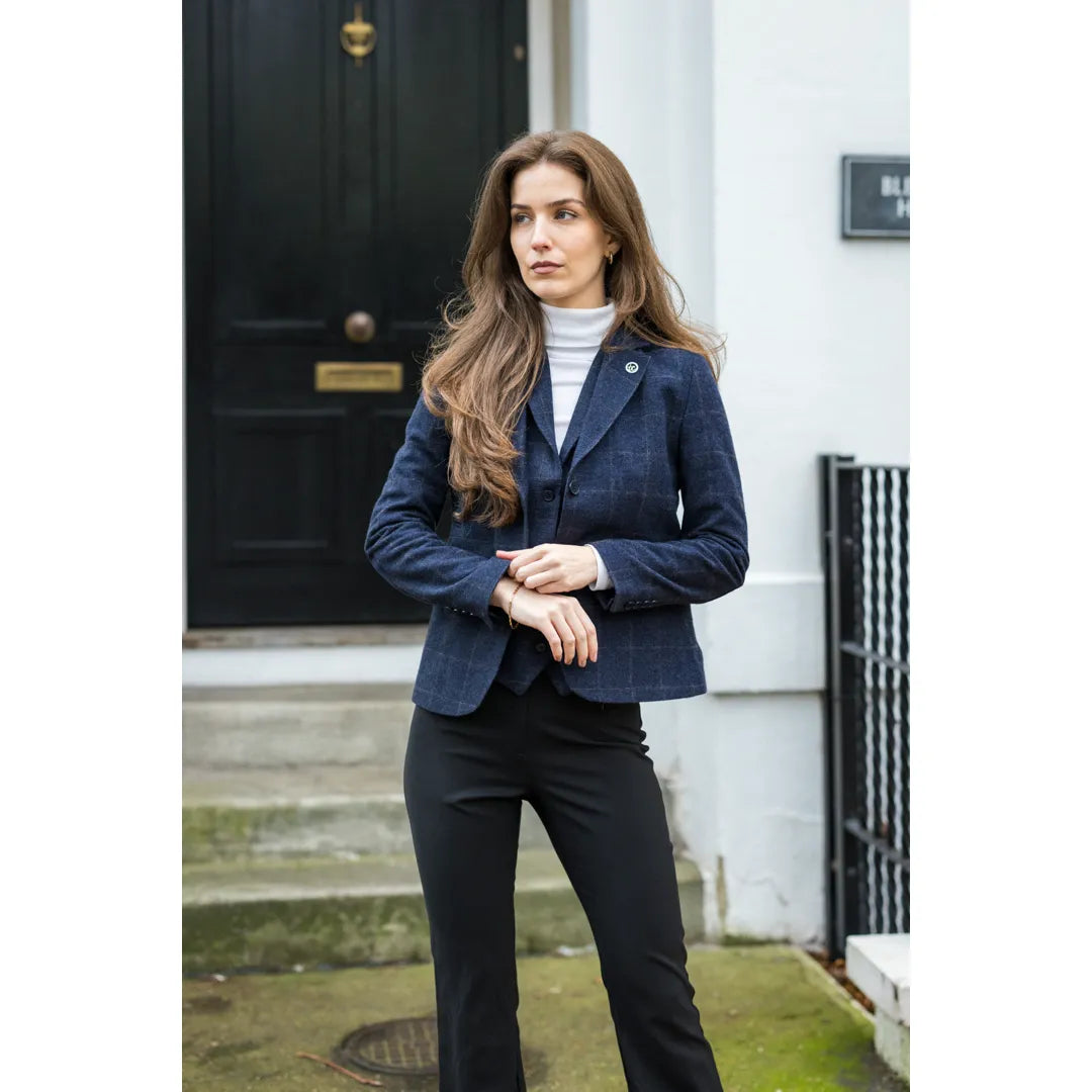 TPSTZ72 - Sacou tweed bleumarin pentru femei