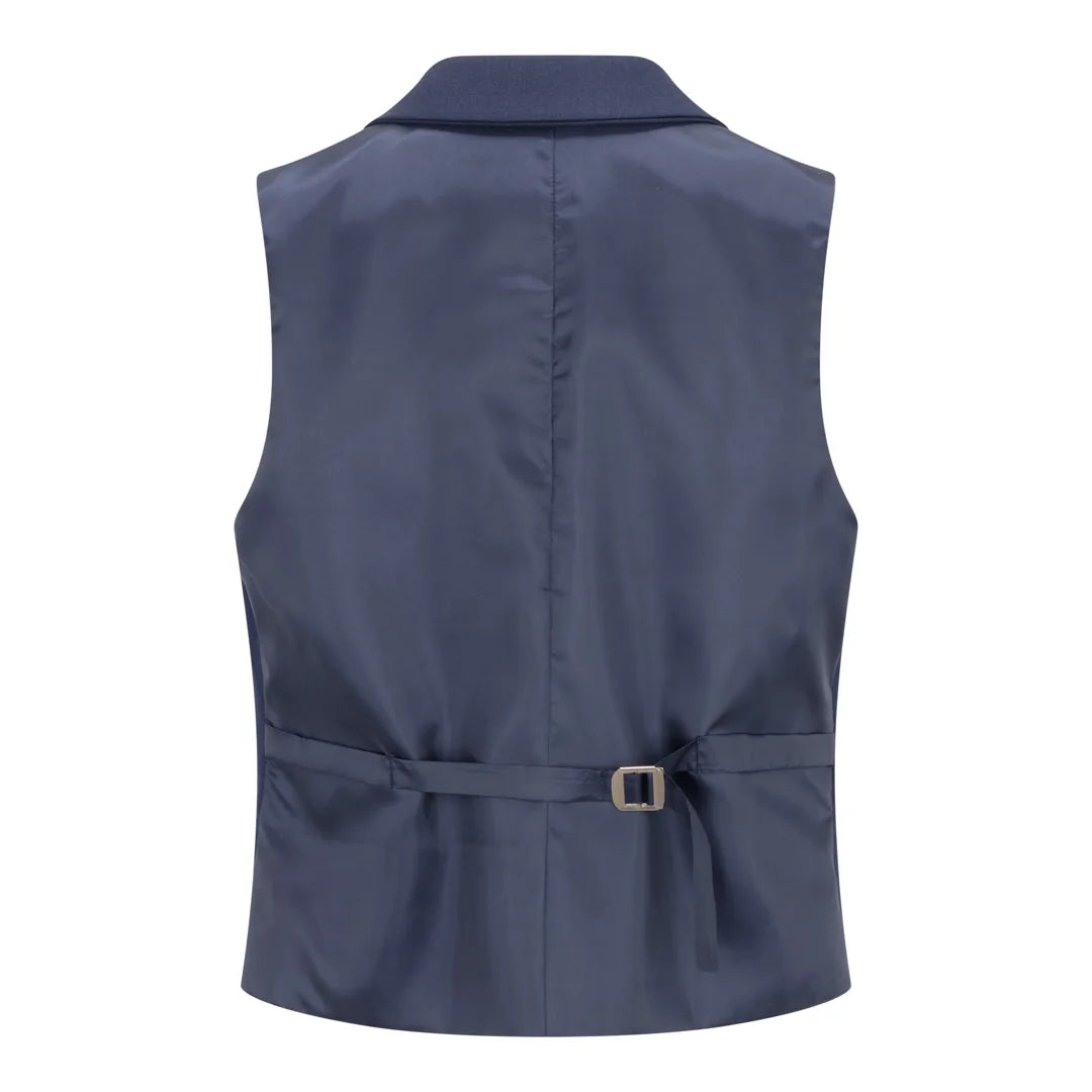 TPW-14 - Costum de damă bleumarin, simplu, din 3 piese