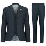 TPW53 - Costum verde de damă din 3 piese, model Prince Of Wales, în carouri