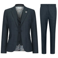 TPW53 - Costum verde de damă din 3 piese, model Prince Of Wales, în carouri