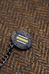 Thomas - Costum bărbătesc maro din 3 piese din amestec de lână și tweed