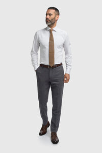 Thomas - Costum bărbătesc bleumarin din 3 piese din amestec de lână și tweed