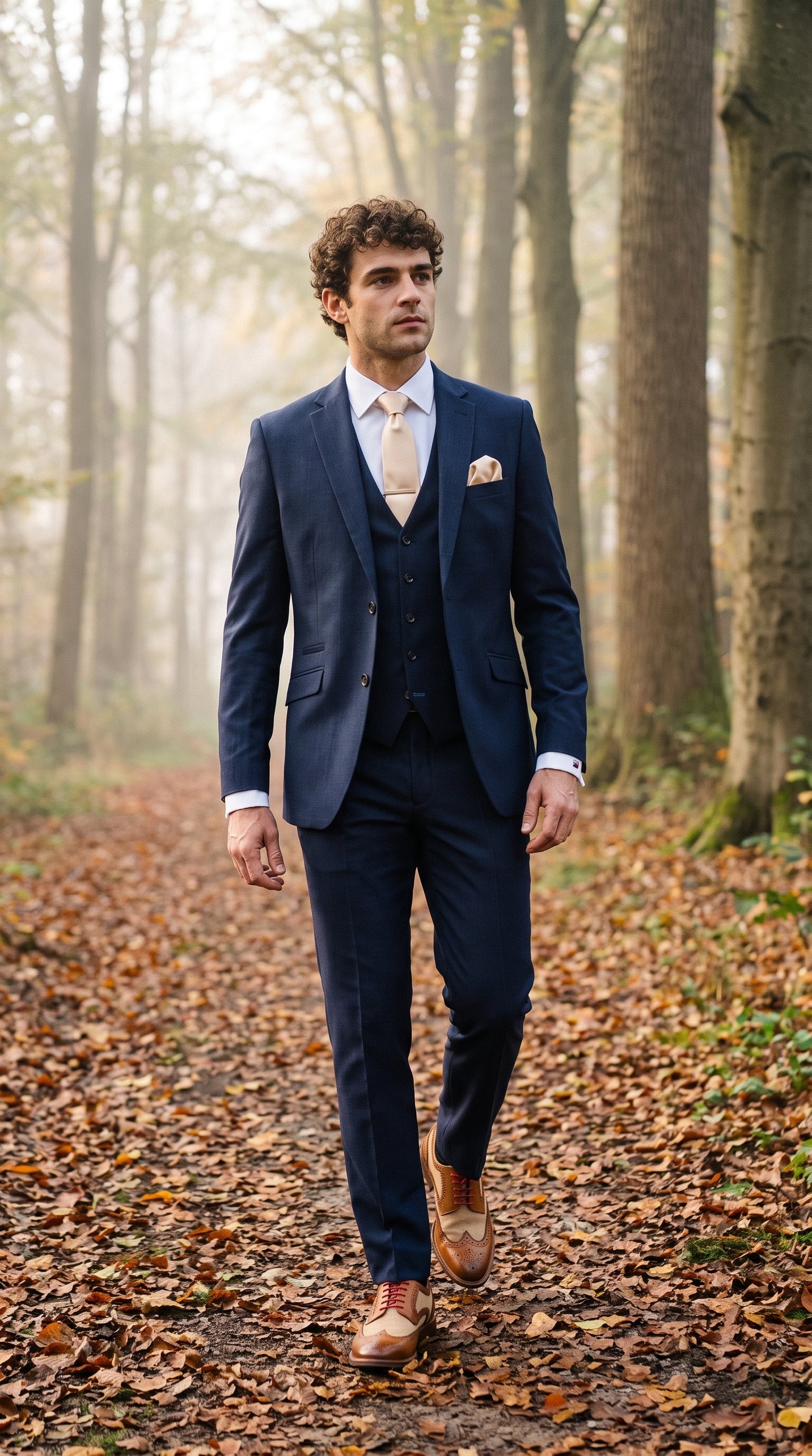 Look #496 styled with Costum bărbătesc bleumarin, croială croită
