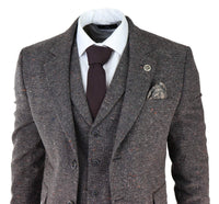 Men's Brown Tweed 3 Piece Suit