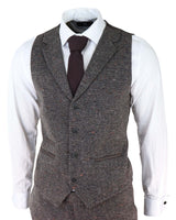 Men's Brown Tweed 3 Piece Suit