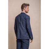 Alvari - Men's Navy Linen Summer Blazer