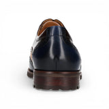 Antonin 01 - Pantofi Oxford din piele albastru-maro pentru bărbați