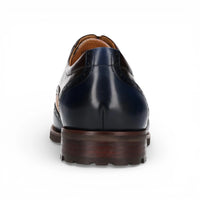 Antonin 01 - Pantofi Oxford din piele albastru-maro pentru bărbați