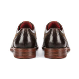 Arlo - Pantofi brogue bărbătești din piele maro, model tweed