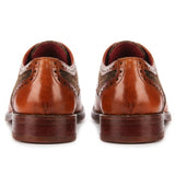 Arlo - Pantofi brogue din piele tweed pentru bărbați, maro deschis