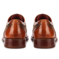 Arlo - Pantofi brogue din piele tweed pentru bărbați, maro deschis