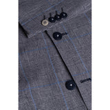 Arriga - Men's Grey Blue Check Blazer