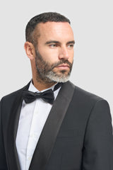 Aspen - Costum de mireasă bărbătesc negru, din două piese, smoking