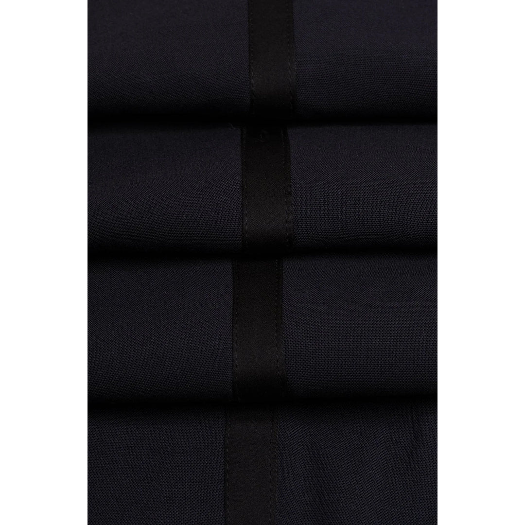 Aspen - Men's Plain Navy Classic Trousers