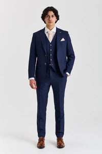 Costum de mireasă clasic Belmont bleumarin, 3 piese, pentru bărbați