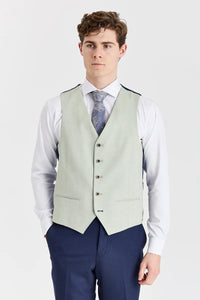 Costum Belmont bleumarin cu vestă contrastantă Belmont Sage
