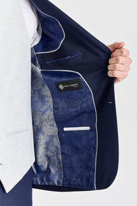 Costum Belmont bleumarin cu vestă Belmont argintie contrastantă