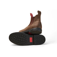 Booma 607 - Ghete Chelsea din piele maro rustic