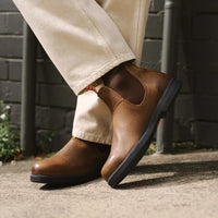 Booma 607 - Ghete Chelsea din piele maro-cenușie