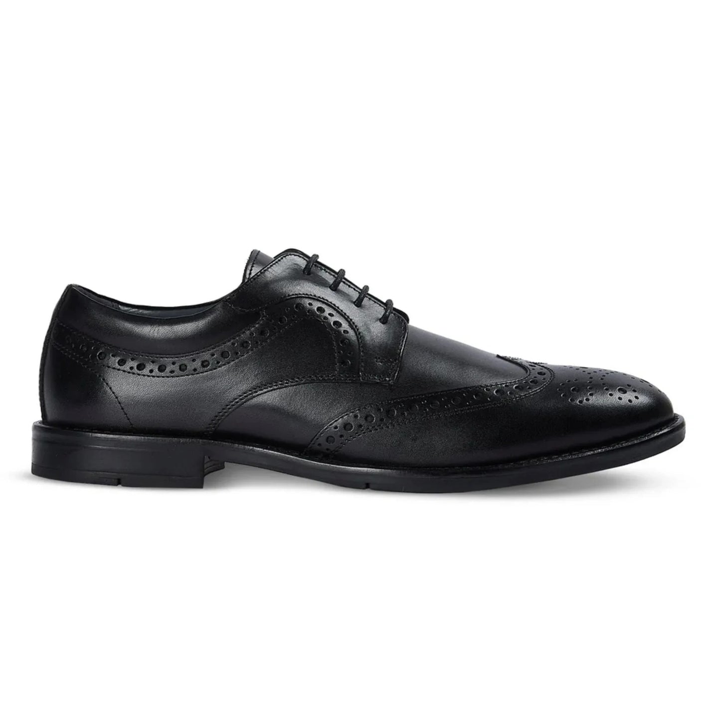 Cambridge - Pantofi Derby Brogue cu Wingtip pentru bărbați, negri