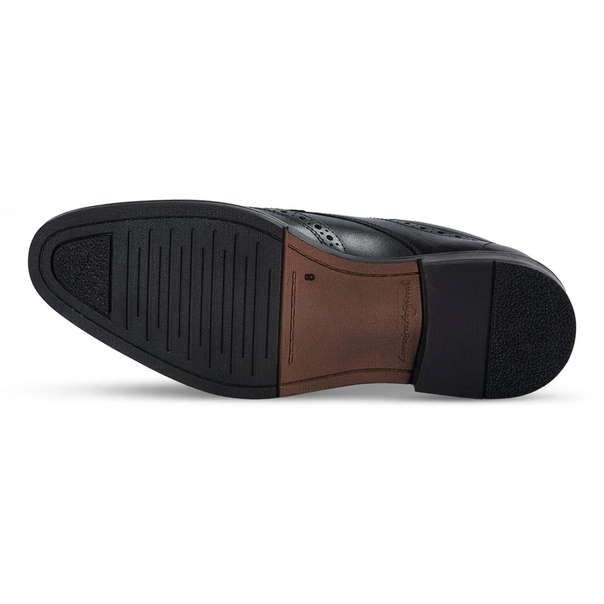 Cambridge - Pantofi Derby Brogue cu Wingtip pentru bărbați, negri