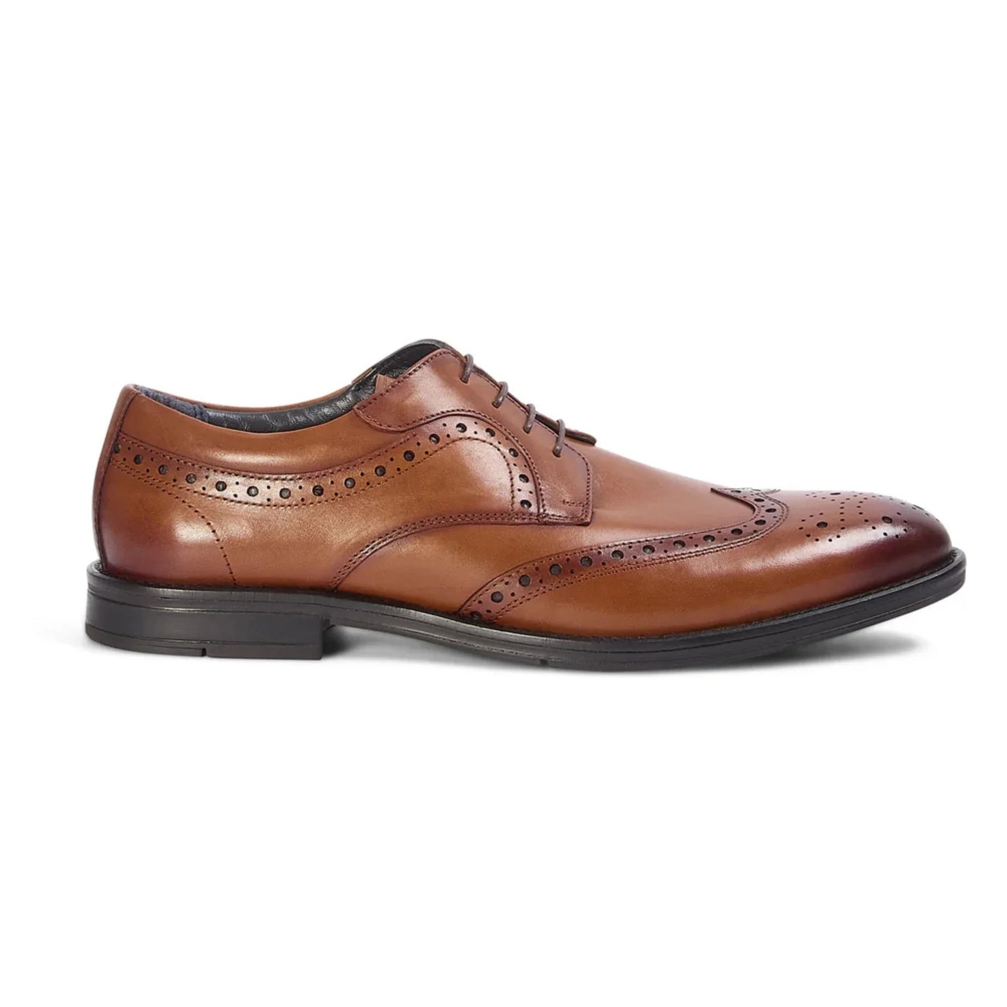 Cambridge - Pantofi Derby Brogue cu Wingtip pentru bărbați, maro deschis