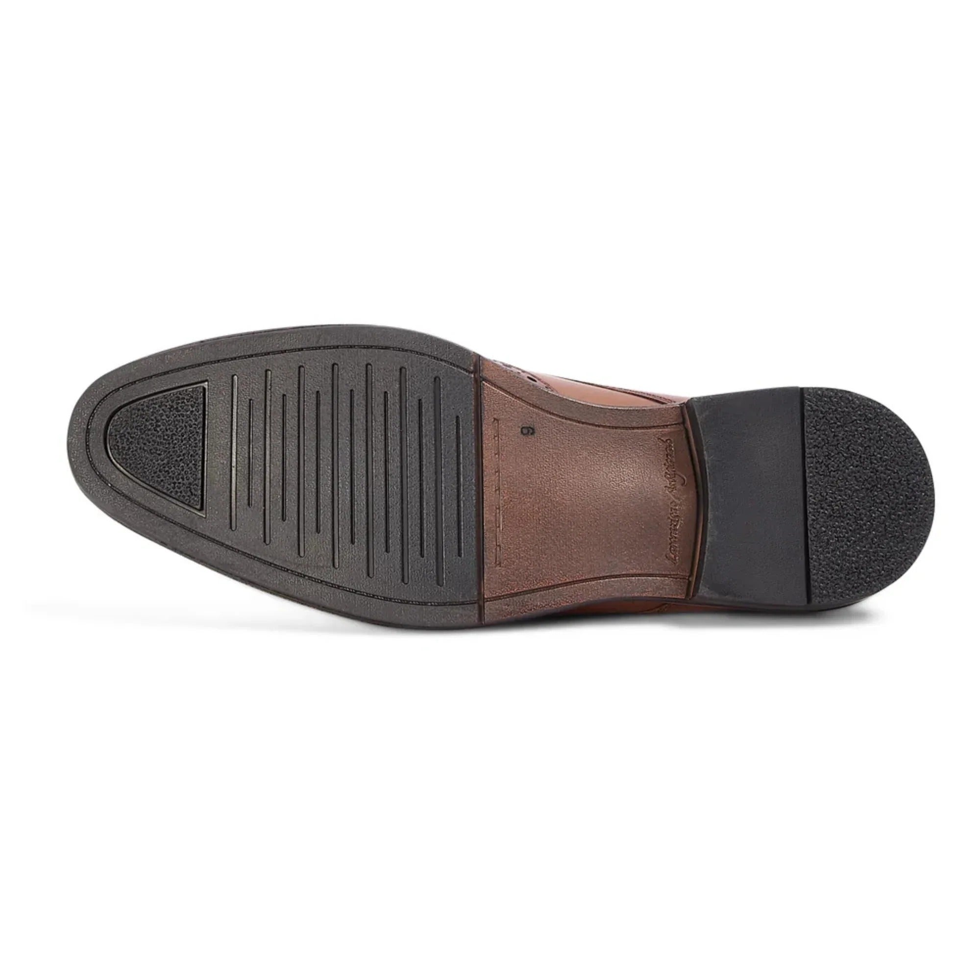 Cambridge - Pantofi Derby Brogue cu Wingtip pentru bărbați, maro deschis