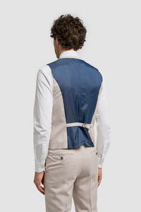 Caridi - Vestă de mireasă bărbătească din tweed bej
