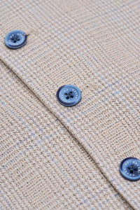 Caridi - Vestă de mireasă bărbătească din tweed bej