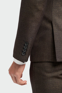 Caridi - Sacou bărbătesc din tweed maro