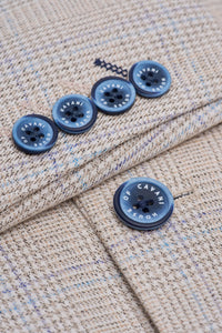 Caridi - Sacou de mireasă bej din tweed pentru bărbați