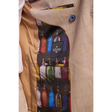 Caridi - Men's 2 Piece Beige Double Breasted Suit