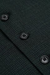 Vestă bărbătească din tweed verde măsliniu Caridi