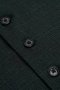 Vestă bărbătească din tweed verde măsliniu Caridi