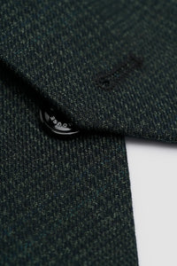 Vestă bărbătească din tweed verde măsliniu Caridi