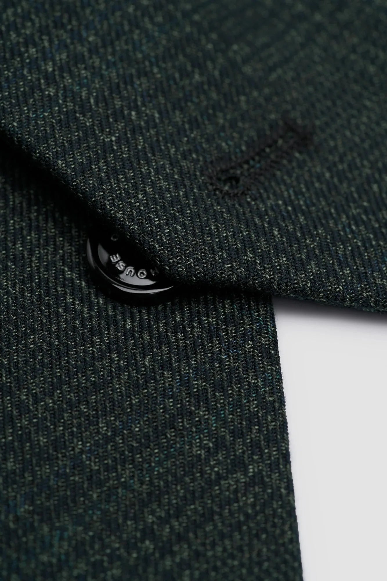 Vestă bărbătească din tweed verde măsliniu Caridi