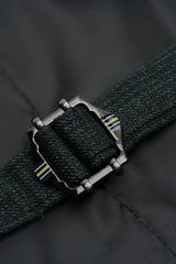 Vestă bărbătească din tweed verde măsliniu Caridi