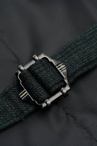 Vestă bărbătească din tweed verde măsliniu Caridi
