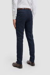 Caridi - Pantaloni bărbătești din tweed bleumarin