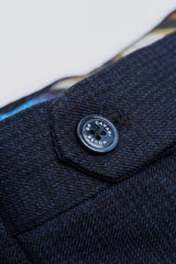 Caridi - Pantaloni bărbătești din tweed bleumarin