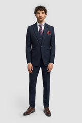Caridi - Sacou bărbătesc din tweed bleumarin