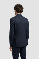 Caridi - Sacou bărbătesc din tweed bleumarin