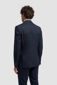 Caridi - Sacou bărbătesc din tweed bleumarin