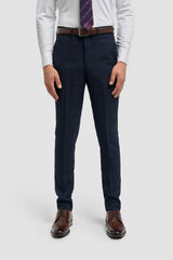 Caridi - Pantaloni bărbătești din tweed bleumarin