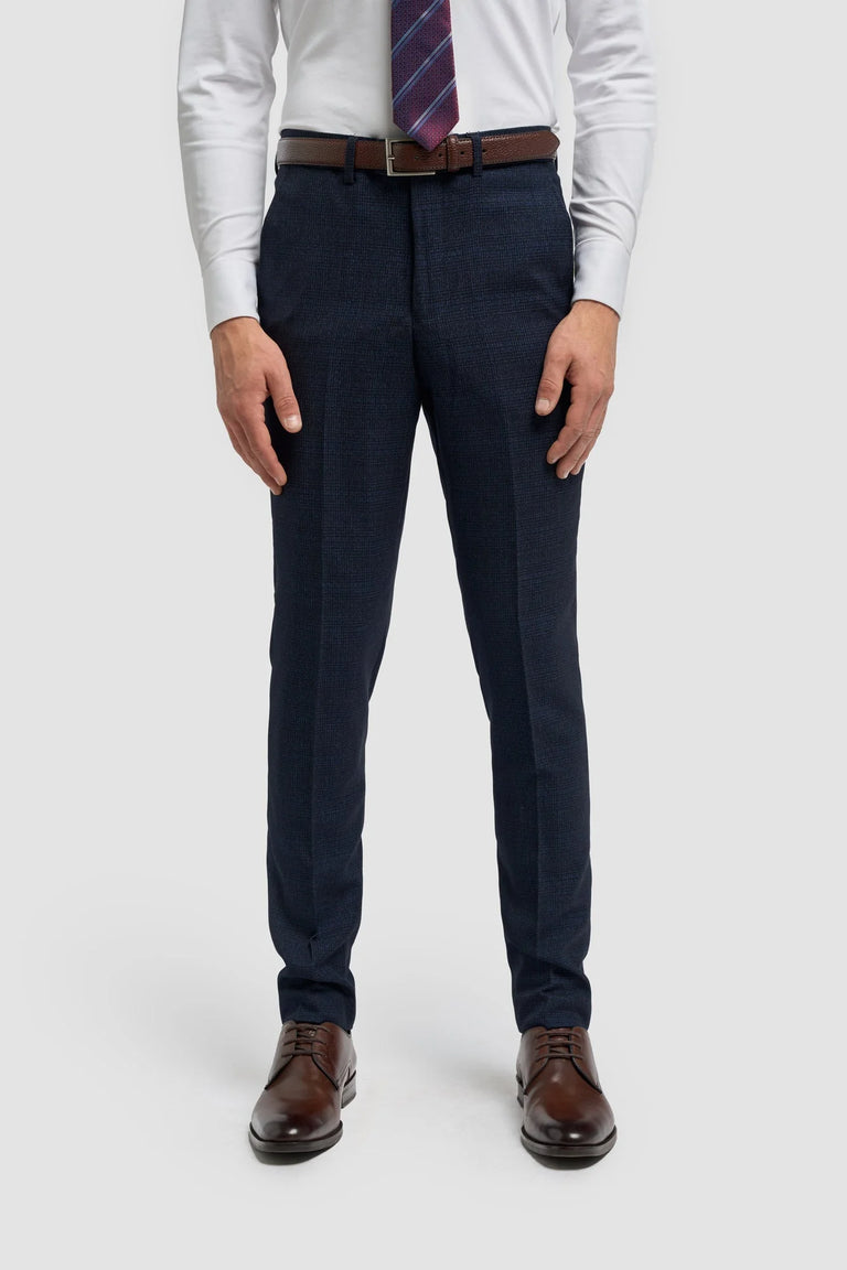 Caridi - Pantaloni bărbătești din tweed bleumarin