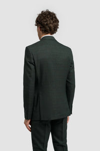 Caridi - Sacou bărbătesc din tweed verde măsliniu