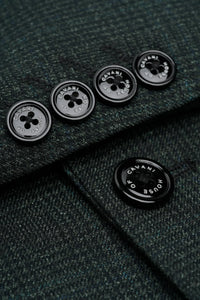 Caridi - Sacou bărbătesc din tweed verde măsliniu