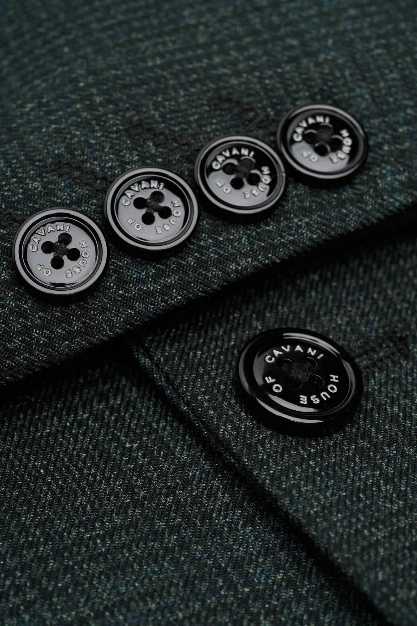 Caridi - Sacou bărbătesc din tweed verde măsliniu