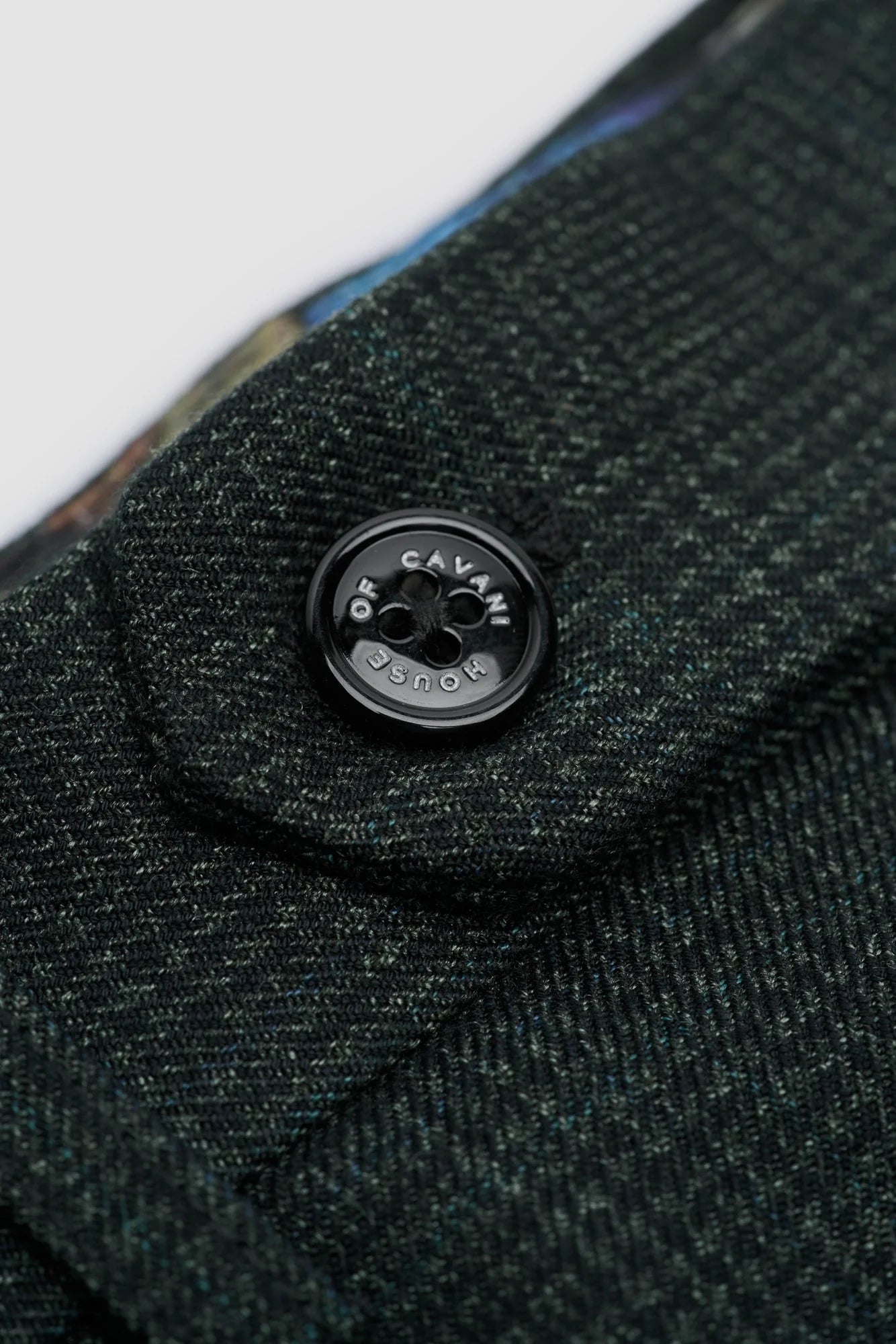 Pantaloni bărbătești din tweed verde măsliniu Caridi